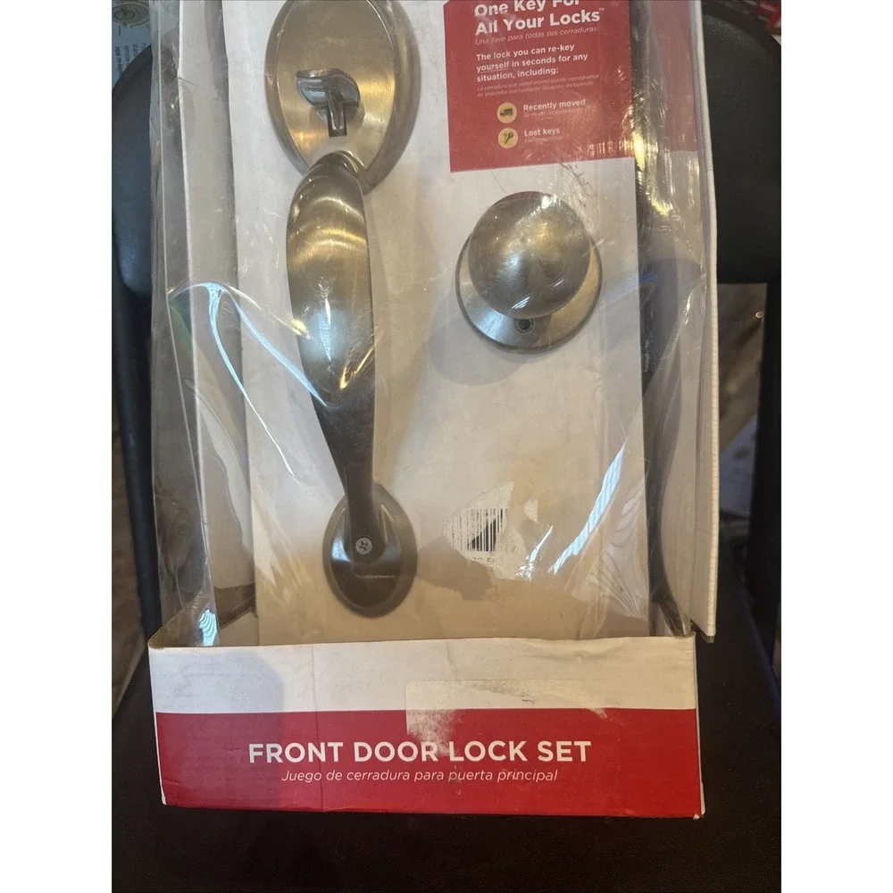 Kwikset Dakota Satin Nickel Exterior Handleset with Deadbolt‎